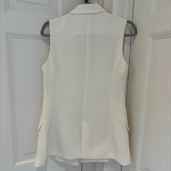 Amanda Uprichard Sleeveless Dixon Balzer Vest in Ivory - Picture 3 of 5